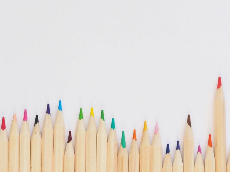 close up photography of colored pencils